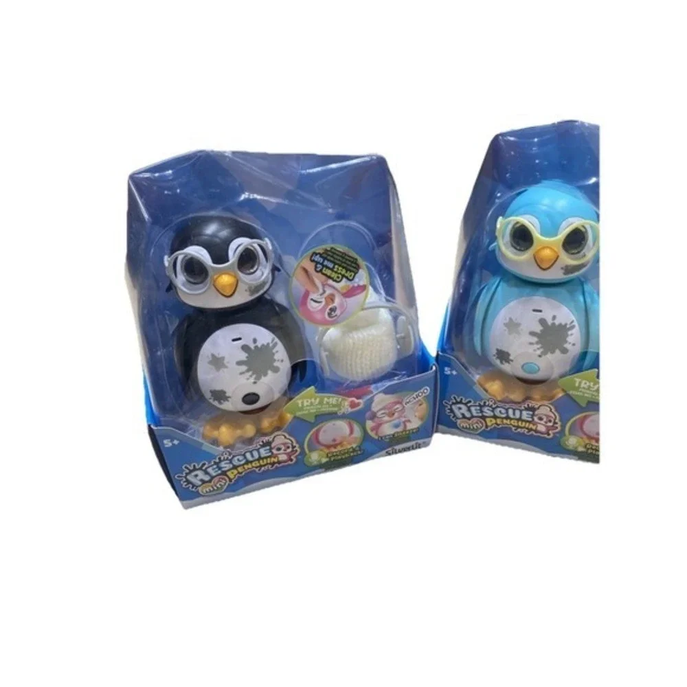 2 Rescue‎ Penguins Toy Interactive Pet Robotic 2pk 1 Black 1 Blue 578